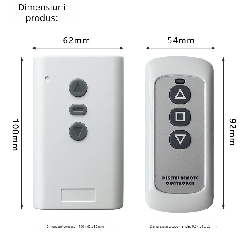 Intrerupător bidirecțional cu telecomandă pentru motor AC220V – înainte și înapoi; pentru ecrane de proiecție și perdele cu mișcare precisă