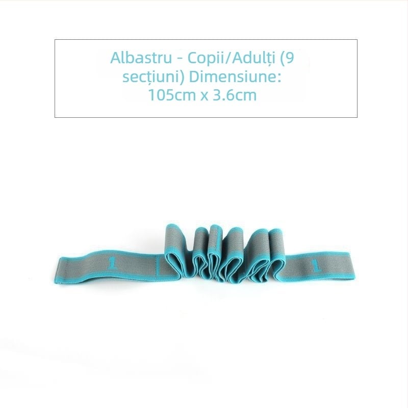 Fenzhi Bandă elastică pentru întinderea spatelui și a umerilor – bandă segmentată de yoga/pilates, cu rezistență