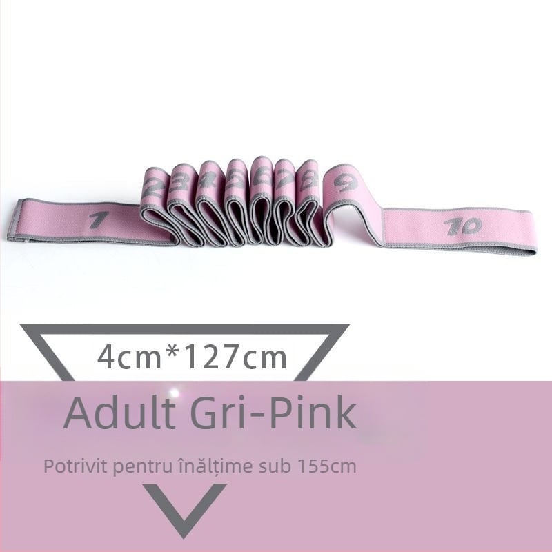 Fenzhi Bandă elastică pentru întinderea spatelui și a umerilor – bandă segmentată de yoga/pilates, cu rezistență
