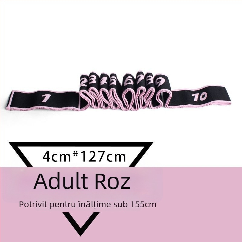 Fenzhi Bandă elastică pentru întinderea spatelui și a umerilor – bandă segmentată de yoga/pilates, cu rezistență