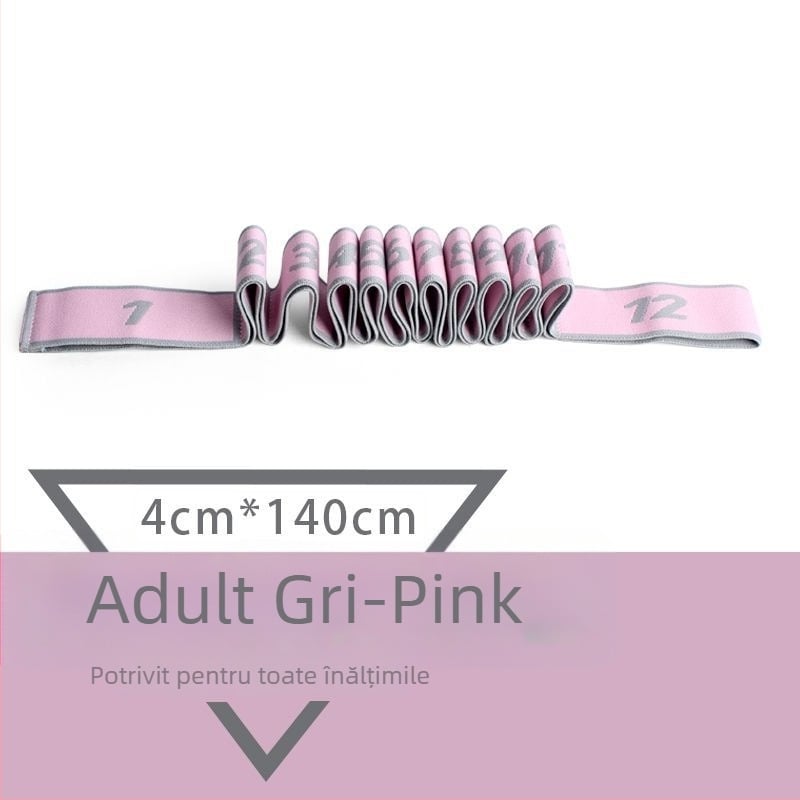Fenzhi Bandă elastică pentru întinderea spatelui și a umerilor – bandă segmentată de yoga/pilates, cu rezistență