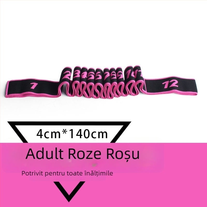 Fenzhi Bandă elastică pentru întinderea spatelui și a umerilor – bandă segmentată de yoga/pilates, cu rezistență