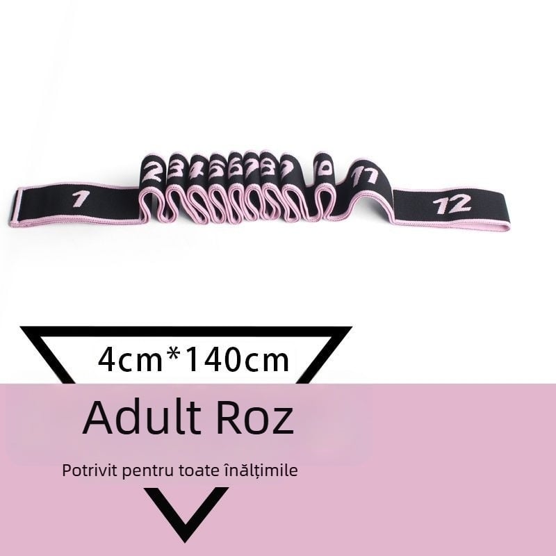 Fenzhi Bandă elastică pentru întinderea spatelui și a umerilor – bandă segmentată de yoga/pilates, cu rezistență