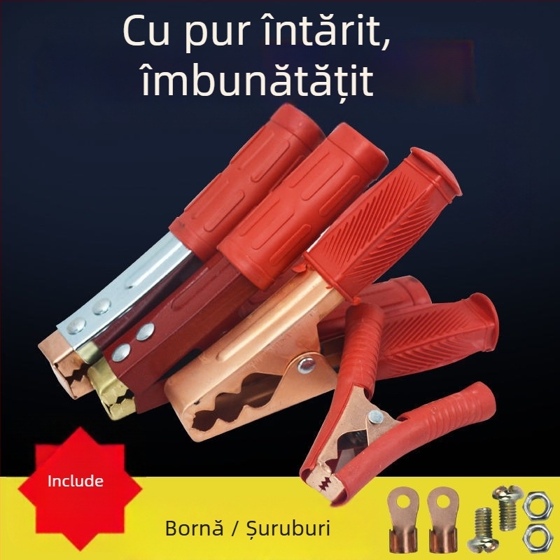 Clip pentru baterie auto cu fir de aprindere și cap cupru, cablu de conectare la baterie (Model: Default Item; Brand: Other; Domeniu de aplicație: Motoare mici)