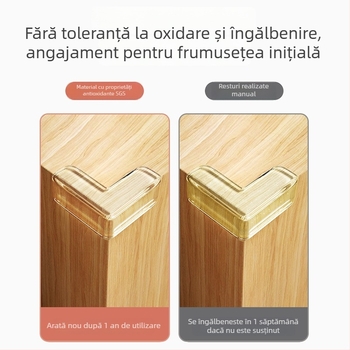 Protector pentru colțul mesei, unghi drept, silicon moale transparent, protecție anti-coliziune