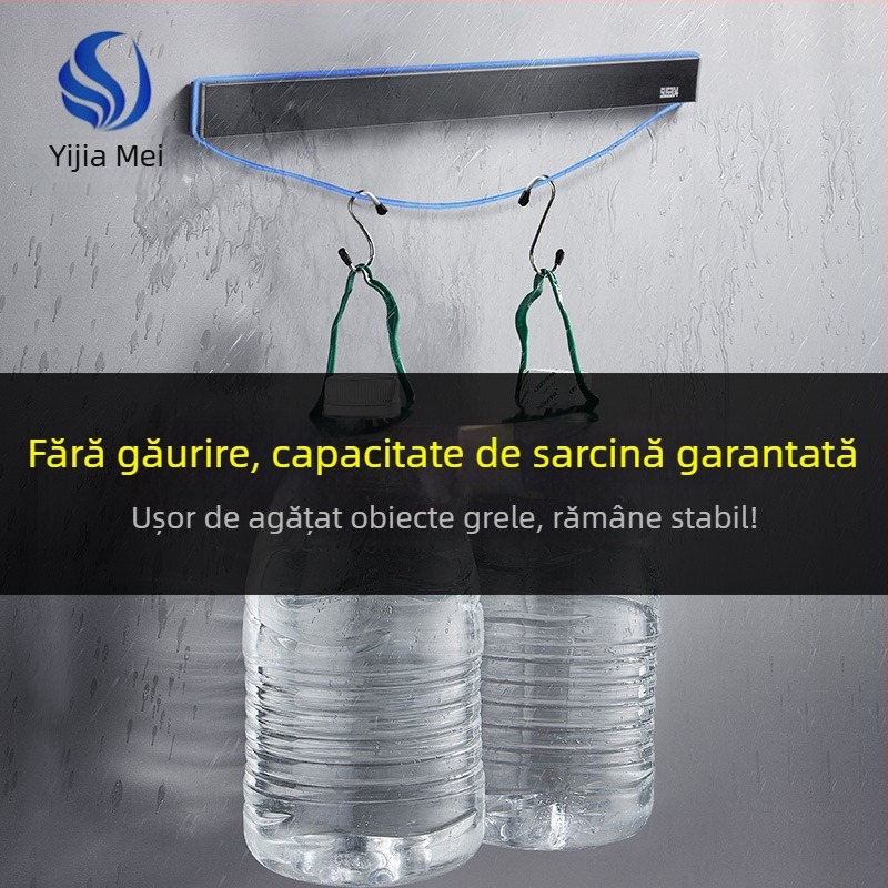 Suport magnetic pentru cuțite pe perete din oțel inoxidabil 304, fără găuri, un singur nivel, design modern minimalist, încărcare 7,5 kg