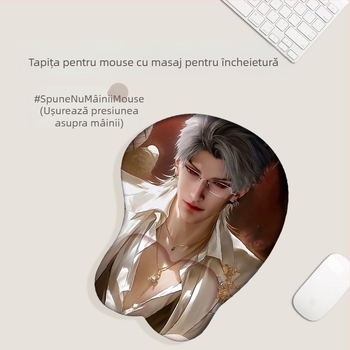 Padă de mouse 3D cu suport pentru încheietură — Design IP, o singură față, suport pentru încheietură, 3D design