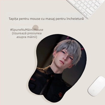 Padă de mouse 3D cu suport pentru încheietură — Design IP, o singură față, suport pentru încheietură, 3D design