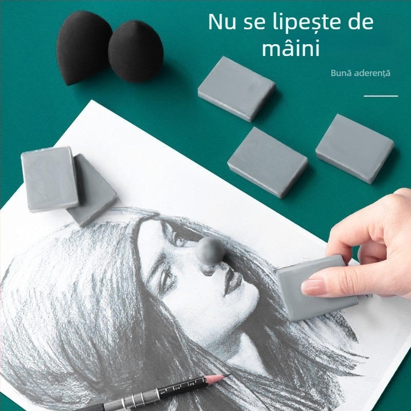 Pengyi KSXP Radieră din Cauciuc Plastic Moale pentru Schițe, Formă Patrulateră, Unisex, Vârsta 6–18