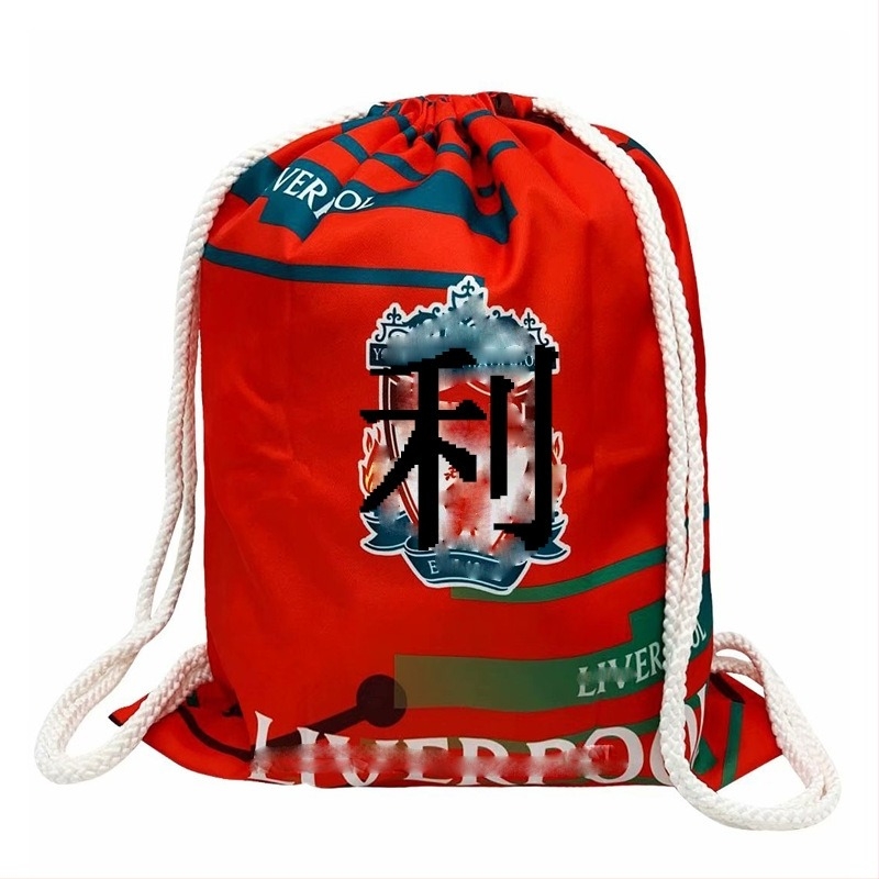 Geantă cu șnur din gabardin, cu logo tipărit, personalizabilă, Ball strange, pentru fanii fotbal Chelsea, Arsenal și AC Milan