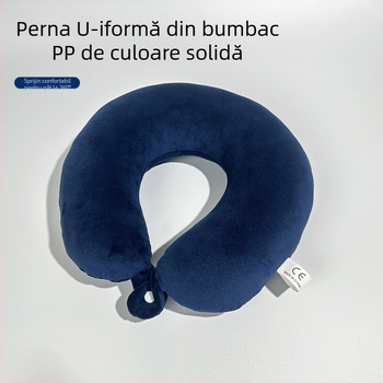 Pernă cervicală în formă de U pentru călătorii, umplutură PP bumbac, țesătură crystal velvet, stil modern minimalist, pentru adulți