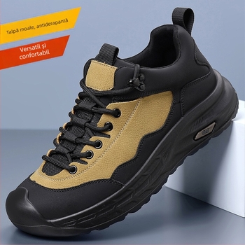 Pantofi de drumeție pentru bărbați – ușori, antiderapare, durabili, partea superioară din piele sintetică, talpă injectată