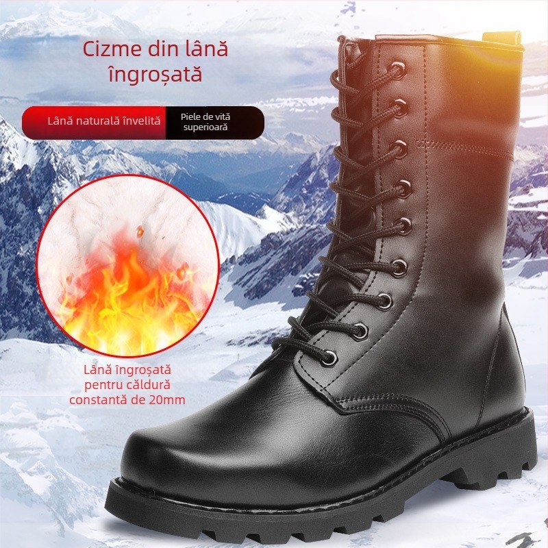 Ghete de iarnă înalte pentru exterior, unisex, material poliester; potrivite pentru adulți, copii și persoane în vârstă; pentru sporturi pe gheață și zăpadă, drumeții și camping, provocări extreme