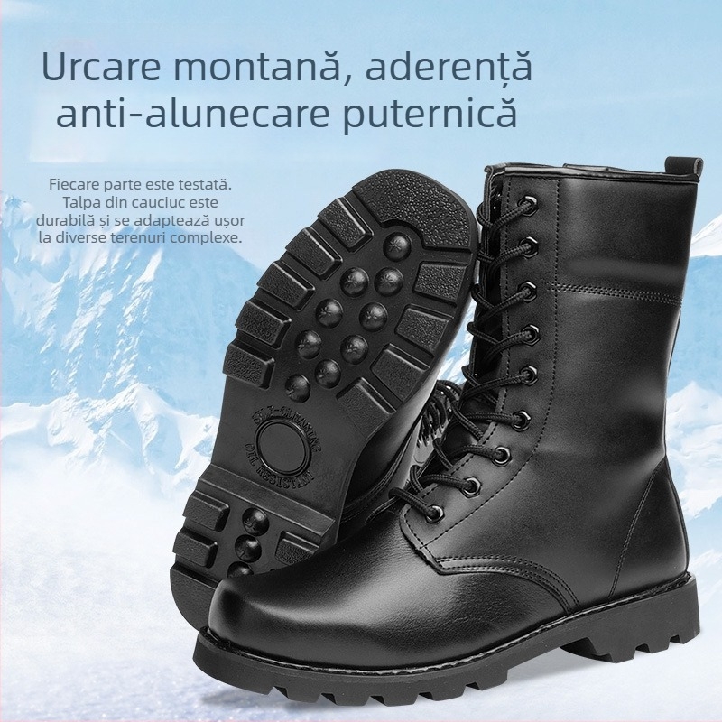 Ghete de iarnă înalte pentru exterior, unisex, material poliester; potrivite pentru adulți, copii și persoane în vârstă; pentru sporturi pe gheață și zăpadă, drumeții și camping, provocări extreme