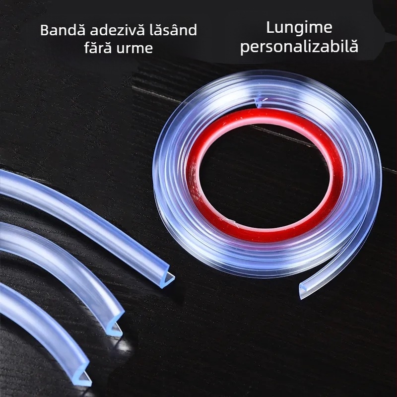 Protector pentru marginea mesei pentru copii, în formă de L, transparent, PVC moale, anti-coliziune, 233 bucăți per pachet