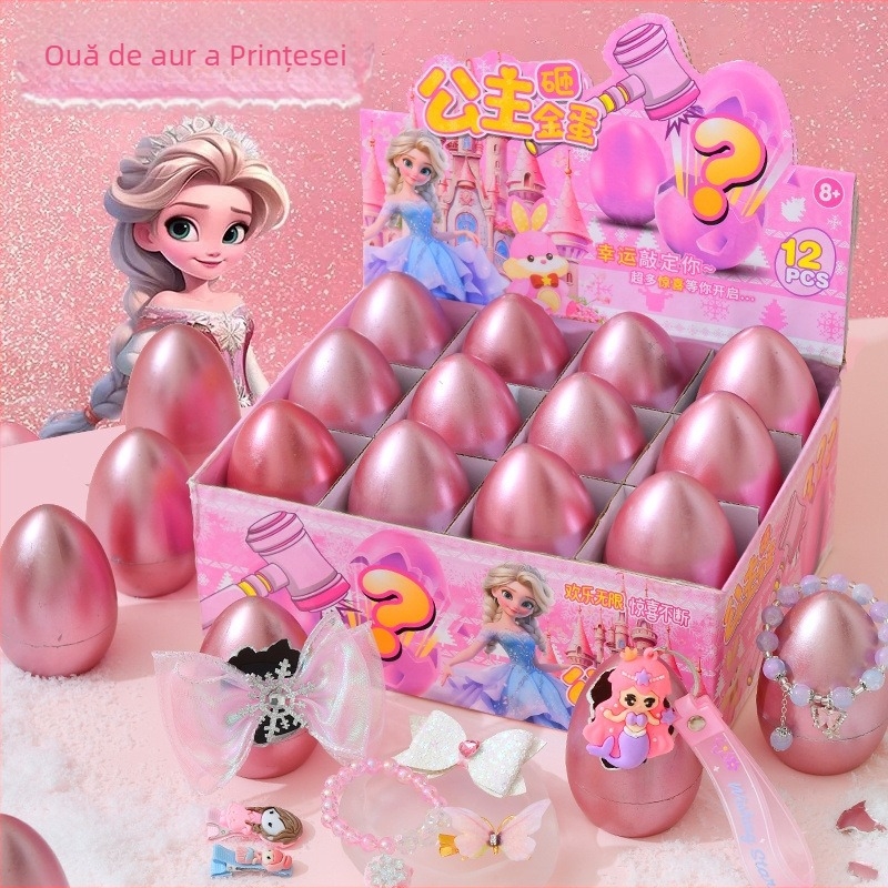 Cutie surpriză cu ou de aur pentru copii, fete și băieți (Material: Altele; Brand: Unique; Specificații: Diverse; Metodă de control: Altele; Ambalare: Altele)