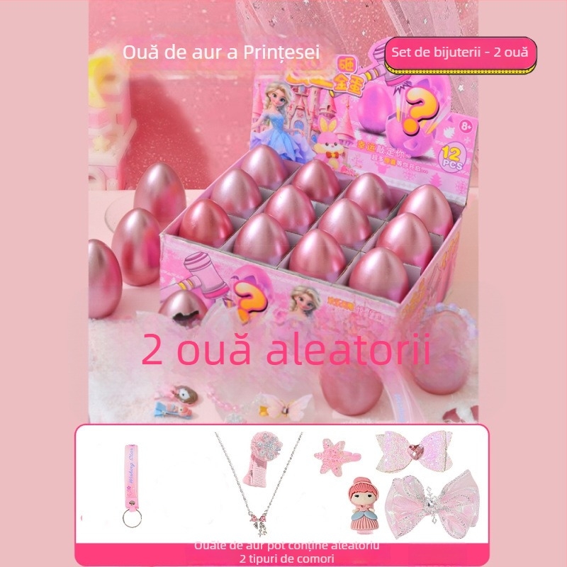 Cutie surpriză cu ou de aur pentru copii, fete și băieți (Material: Altele; Brand: Unique; Specificații: Diverse; Metodă de control: Altele; Ambalare: Altele)