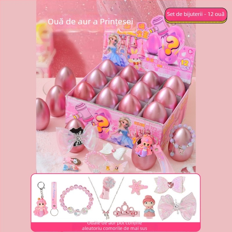Cutie surpriză cu ou de aur pentru copii, fete și băieți (Material: Altele; Brand: Unique; Specificații: Diverse; Metodă de control: Altele; Ambalare: Altele)