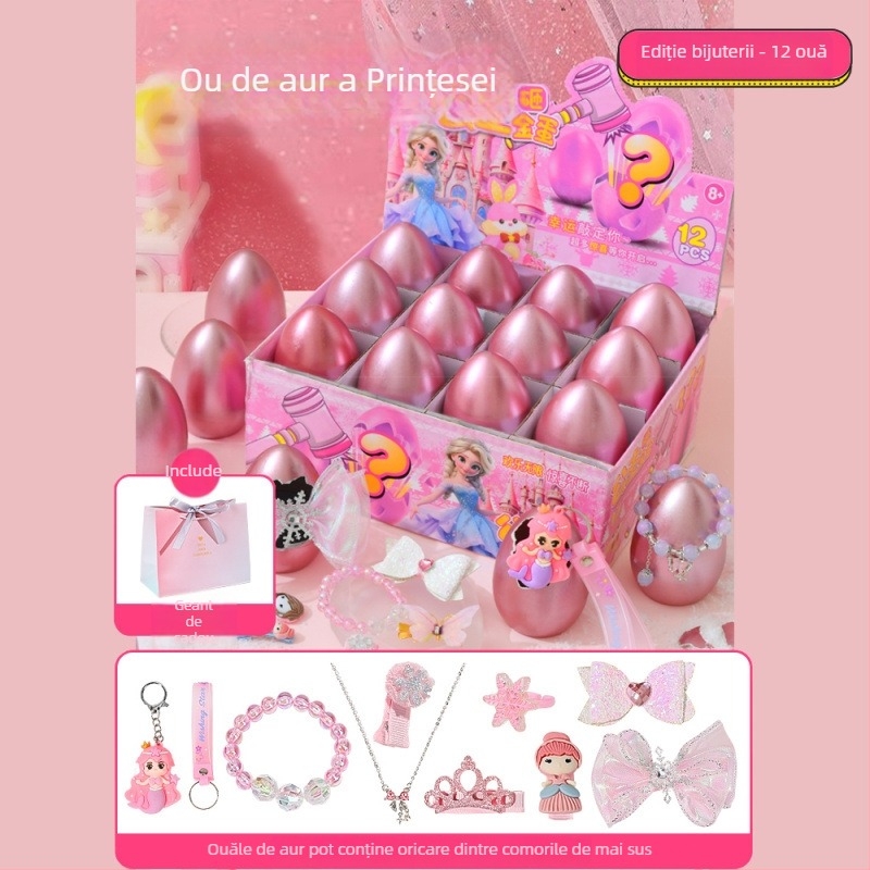 Cutie surpriză cu ou de aur pentru copii, fete și băieți (Material: Altele; Brand: Unique; Specificații: Diverse; Metodă de control: Altele; Ambalare: Altele)