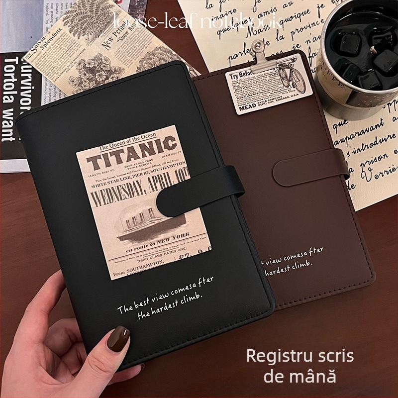 Hong Kong Letter caiet cu foi detașabile, hârtie Dowling, 90 de foi, închidere magnetică