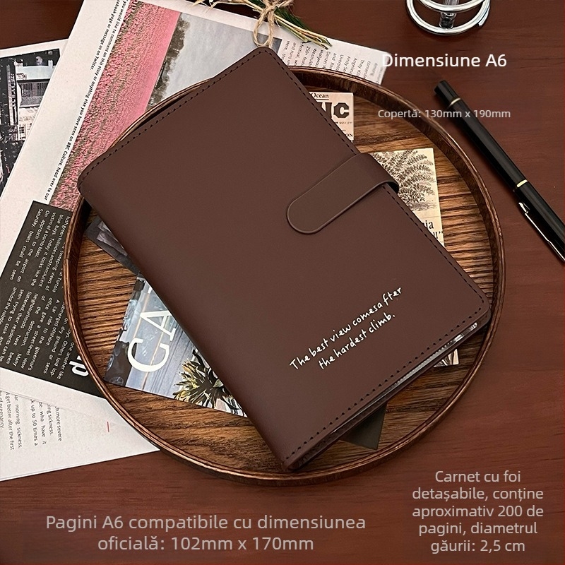 Hong Kong Letter caiet cu foi detașabile, hârtie Dowling, 90 de foi, închidere magnetică