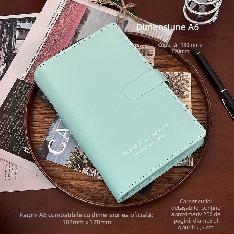 Hong Kong Letter caiet cu foi detașabile, hârtie Dowling, 90 de foi, închidere magnetică