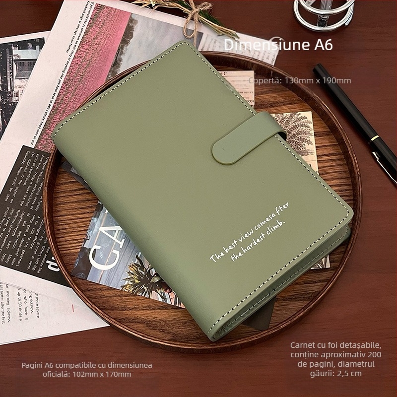 Hong Kong Letter caiet cu foi detașabile, hârtie Dowling, 90 de foi, închidere magnetică