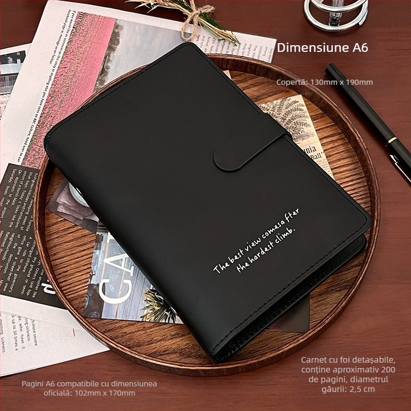 Hong Kong Letter caiet cu foi detașabile, hârtie Dowling, 90 de foi, închidere magnetică