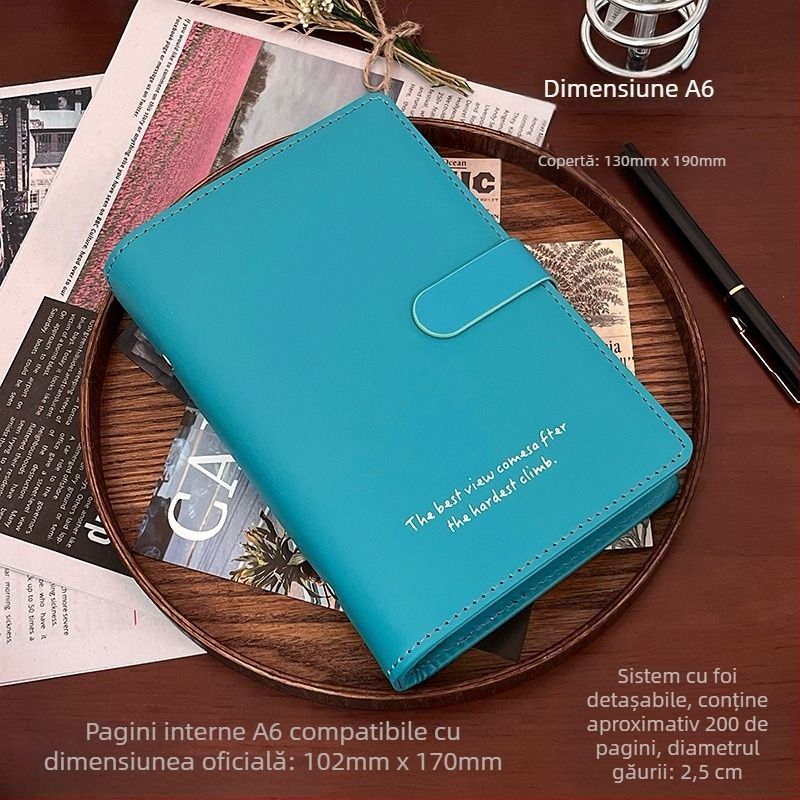 Hong Kong Letter caiet cu foi detașabile, hârtie Dowling, 90 de foi, închidere magnetică