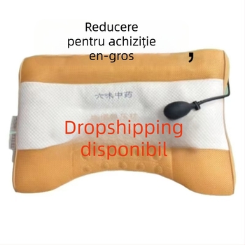 Perna gonflabilă pentru masajul gâtului, multifuncțională, cu masaj magnetic și amestec de plante (formă dreptunghiulară; pernă cervicală; material poliester; umplutură poliesterică; pentru adulți)