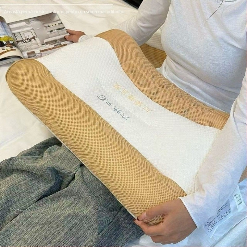Perna gonflabilă pentru masajul gâtului, multifuncțională, cu masaj magnetic și amestec de plante (formă dreptunghiulară; pernă cervicală; material poliester; umplutură poliesterică; pentru adulți)