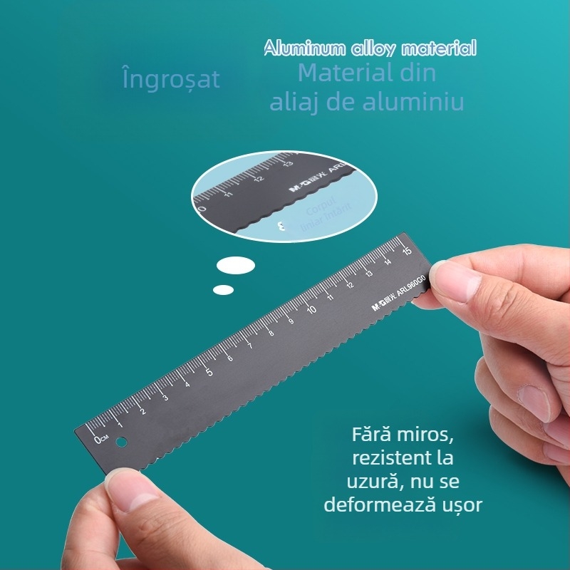 Set de rigle cu centimetri pentru elevi din învățământ primar – include riglă dreaptă, riglă triunghiulară și set plastic de desen