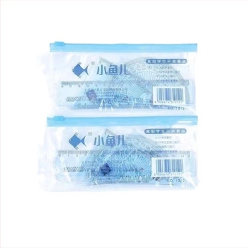 Small Fish 1013/1012 Set transparent de rigle din plastic – patru piese, pentru elevi