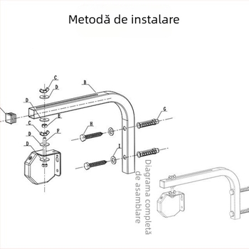 Suport de perete în formă de L pentru ecranul de proiecție, braț din nailon, capacitate de încărcare