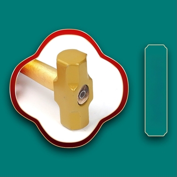 Ciocan de construcții cu cap rotund, mâner din oțel, pentru ceremonie de început norocoasă, design octagonal