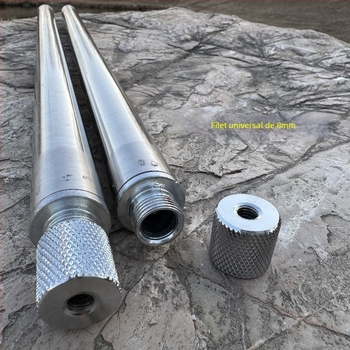 Țeavă metalică pentru plasă mare, tip răsucire, pentru cules fructe de la înălțime; material: metal; greutate 225–313 g în funcție de configurație; secțiuni cu conectare liberă; nu este extensibilă