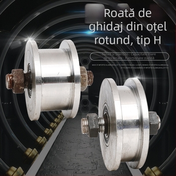 Rola dublă cu design H, roată pentru șină, sarcină mare, oțel 45