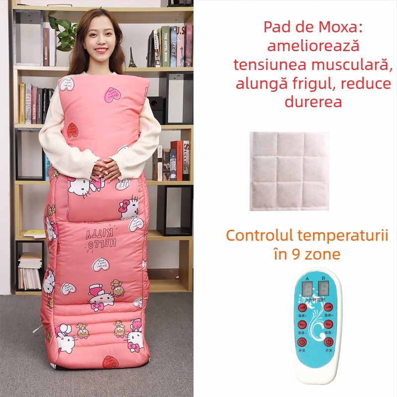 Papuci cu talpă încălzită USB - Papuci de casă bărbați, din piele naturală Xiang Nuanyi