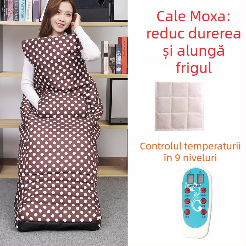 Papuci cu talpă încălzită USB - Papuci de casă bărbați, din piele naturală Xiang Nuanyi