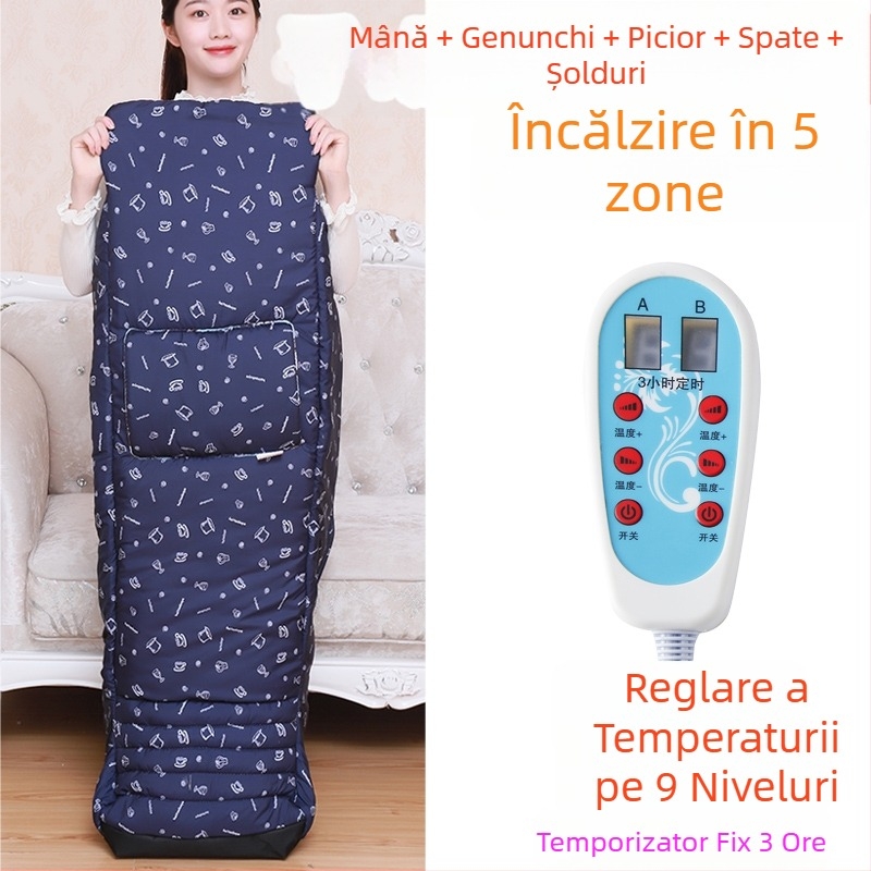 Papuci cu talpă încălzită USB - Papuci de casă bărbați, din piele naturală Xiang Nuanyi