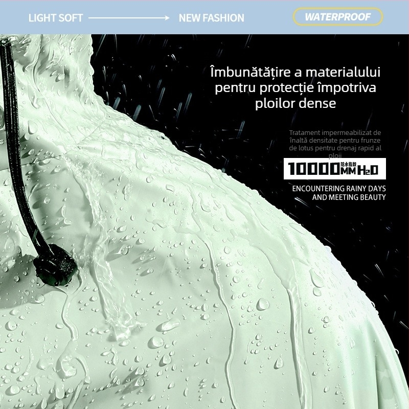 Pengchang PVC gros impermeabil cu protecție pentru picior pentru un singur conducător – protecție completă a corpului, guler înalt pentru protecția feței