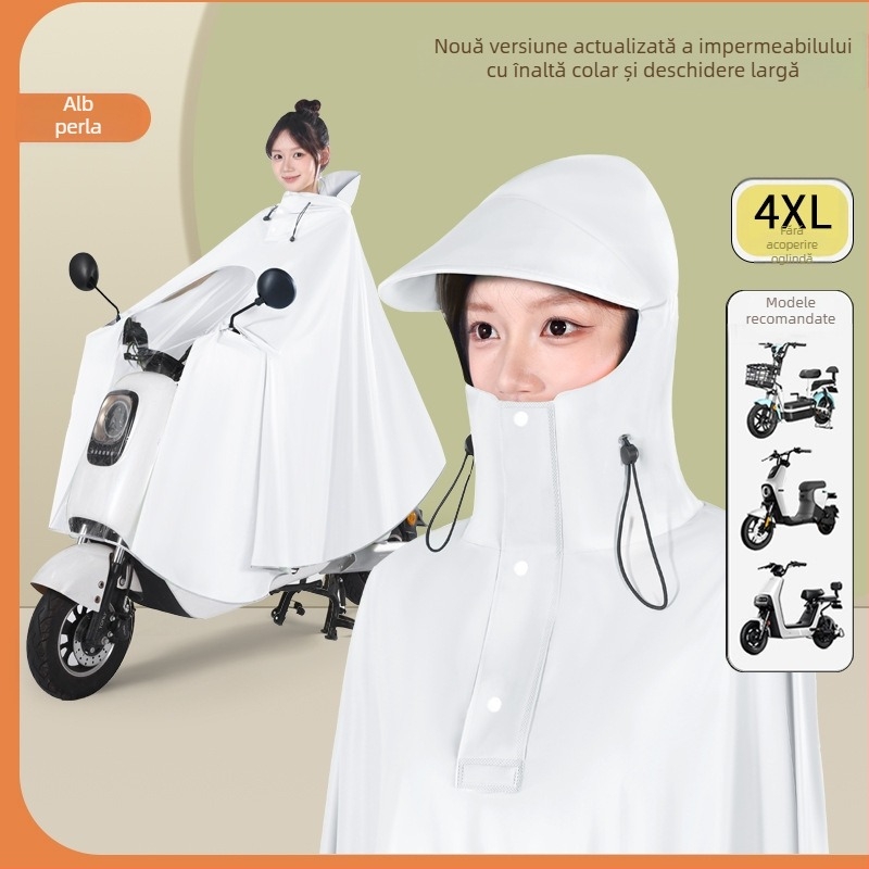 Pengchang PVC gros impermeabil cu protecție pentru picior pentru un singur conducător – protecție completă a corpului, guler înalt pentru protecția feței