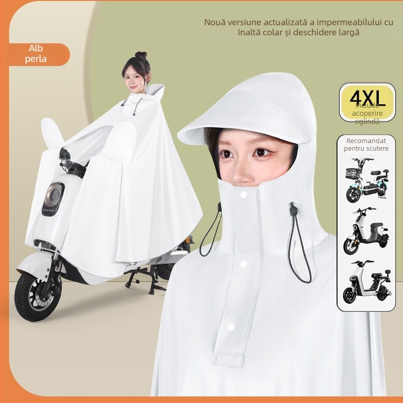 Pengchang PVC gros impermeabil cu protecție pentru picior pentru un singur conducător – protecție completă a corpului, guler înalt pentru protecția feței