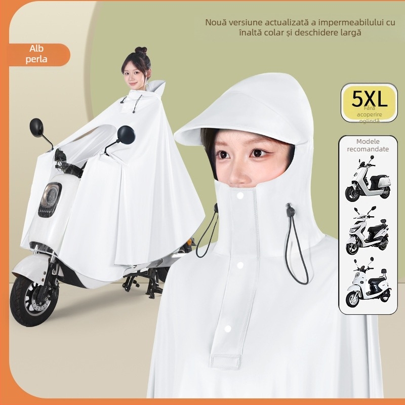 Pengchang PVC gros impermeabil cu protecție pentru picior pentru un singur conducător – protecție completă a corpului, guler înalt pentru protecția feței