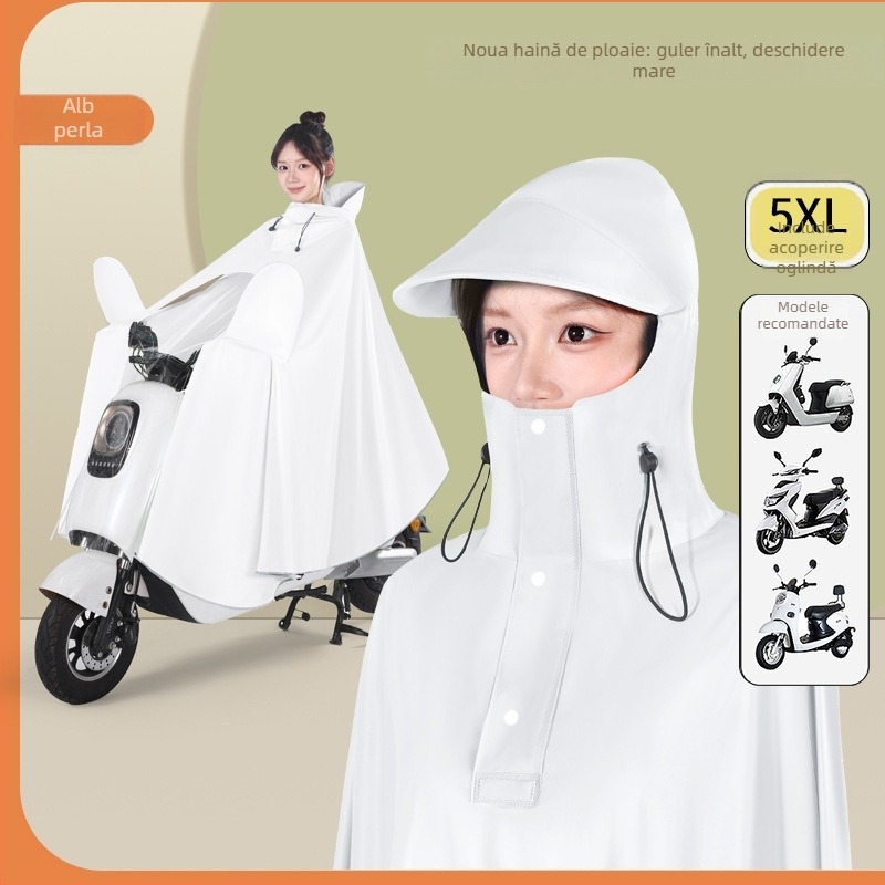 Pengchang PVC gros impermeabil cu protecție pentru picior pentru un singur conducător – protecție completă a corpului, guler înalt pentru protecția feței