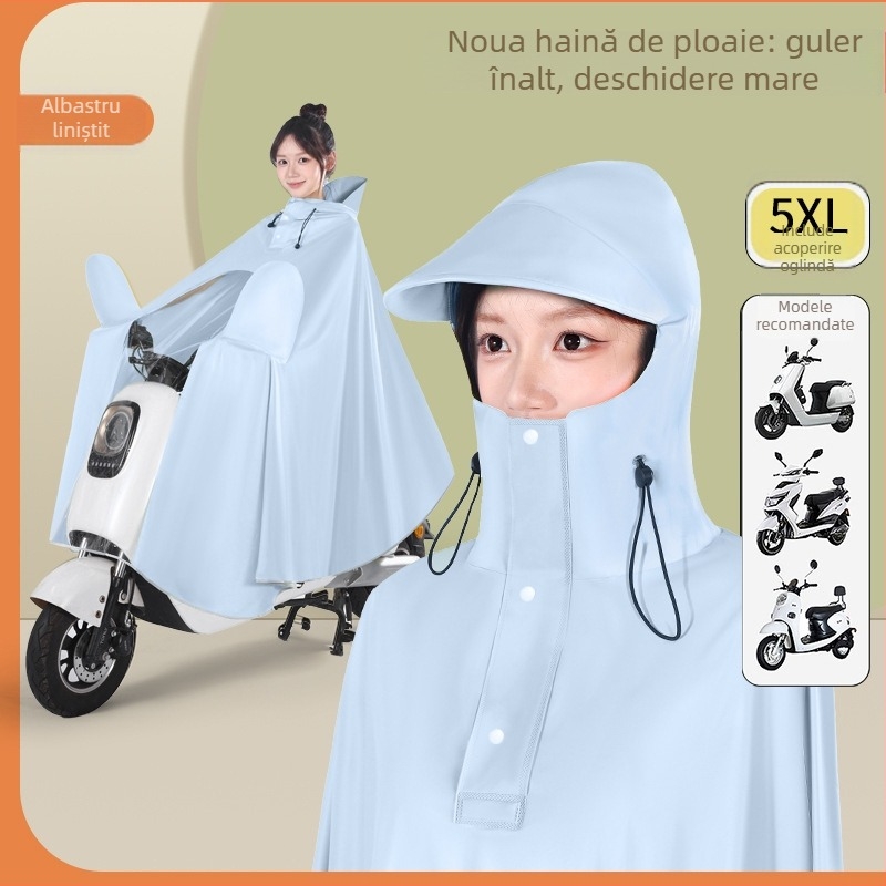 Pengchang PVC gros impermeabil cu protecție pentru picior pentru un singur conducător – protecție completă a corpului, guler înalt pentru protecția feței