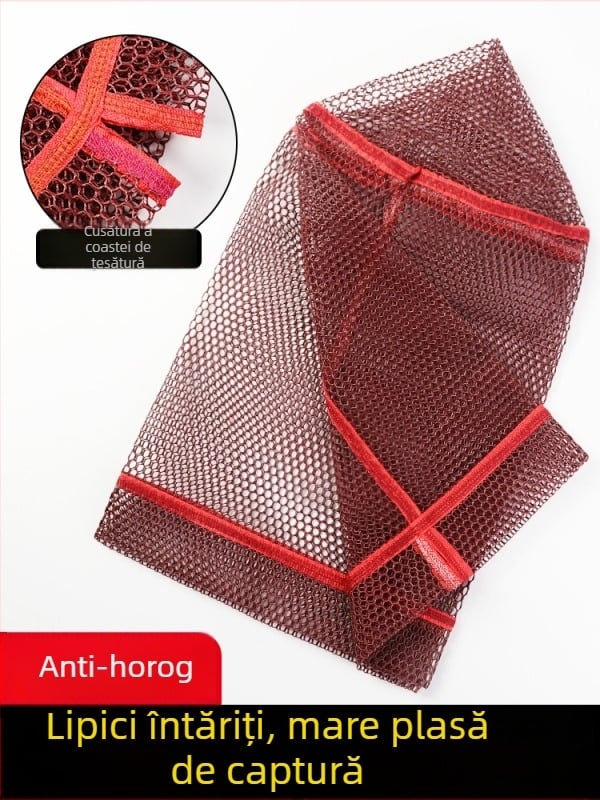 Plasă de pescuit din nailon cu acoperire cu adeziv – anti-încurcare, fără inele, pentru capturi mari