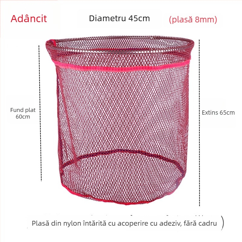 Plasă de pescuit din nailon cu acoperire cu adeziv – anti-încurcare, fără inele, pentru capturi mari