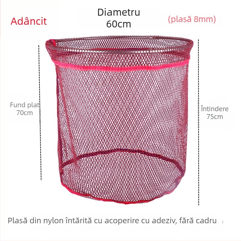 Plasă de pescuit din nailon cu acoperire cu adeziv – anti-încurcare, fără inele, pentru capturi mari