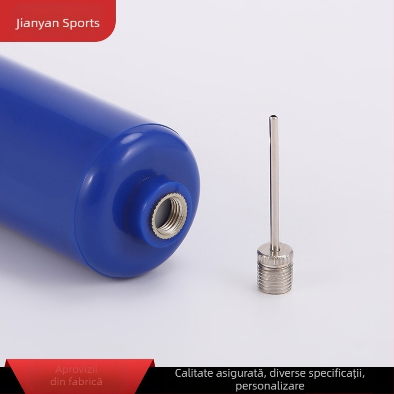 Pompa manuală pentru mingi, compactă, mecanism de împingere manual, corp din plastic, duză pentru baloane